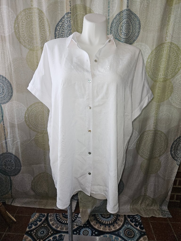 Nwt Soft Surroundings White Button-Down (3x)
